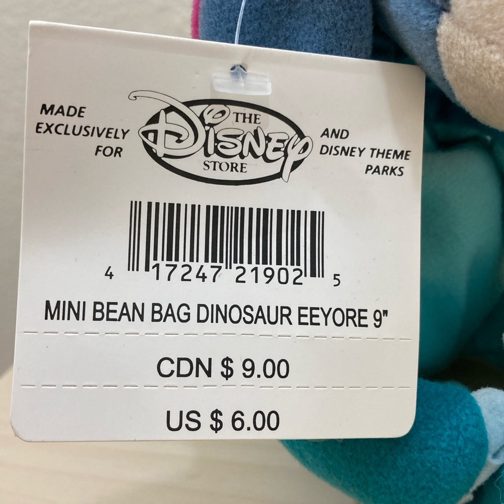 Disney Eeyore Halloween Dinosaur Costume Mini Bean Bag Plush Collectible - Picture 5 of 8